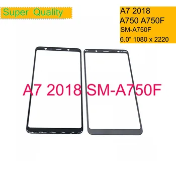10Pcs/veliko zaslon na Dotik Za Samsung Galaxy A7 2018 A750 A750F SM-A750F Zaslon na Dotik Sprednje Steklo Plošče Zunanje Steklo Objektiva BREZ LCD