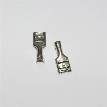 50pieces 4.8 mm ženski lopata priključek priključek bakrene splice crimp žice auto avto priključkov adapter