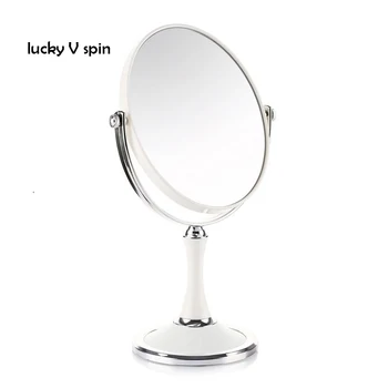 Trgovina na namizju ogledalo zakonsko 6 inch veliko ogledalo ličila Evropske 3X povečevalno hd Dvojni zoom objektiv belo roza ogledalo