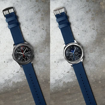Nepremočljiva Pisane Najlon Trak Za Samsung Prestavi S3 Band Obmejni Pas Za Orodje S3 Klasičnih Watchband 22 mm Pametno Gledati Zapestnica