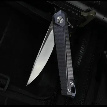 S35vn v prahu jekla titanove zlitine ročaj taktično folding nož prostem preživetje življenja nož prenosni self-defense sadje nož