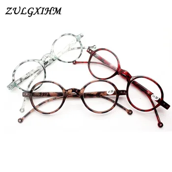 ZULGXIHM Ženske Moške Krog Panther Lunettes Presbyopia Moč 1.0 1.5 2.0 2.5 3.0 Obravnavi Očala Očala