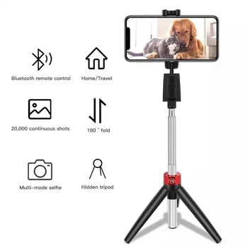 Brezžična tehnologija Bluetooth 4.0 Selfie Stick Mini Prenosni Mobilni Telefon Stojalo Zložljivo Selfie Palico Za Gopro in Šport Akcijske Kamere