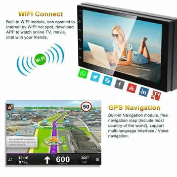 2 Din Android 8.1 Avto radio Multimedijski Predvajalnik Videa Univerzalni auto Stereo GPS ZEMLJEVID Za Volkswagen Nissan Hyundai Kia toyota CR-V