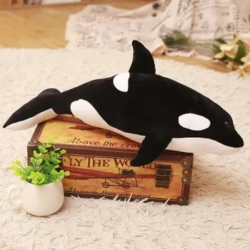 25-80 cm orka Orcinus Orca Črno Modra Plišastih Igrač Morskih Živali Polnjene Lutka Shark Otroci, Fantje, Dekleta, Mehke Igrače Otroške Igrače