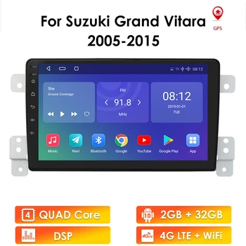 Android 10 avtoradio GPS za SUZUKI GRAND VITARA 2008-Suzuki 2005 2006 2007 2 gb RAM-a Multimedijski Predvajalnik, FM WIFI USB Vodja Enote