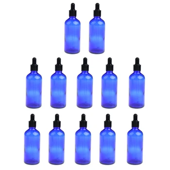 12pcs Prazno Eterična Olja Steklenice Aromaterapija Kapalko Skp 20ml - Modra