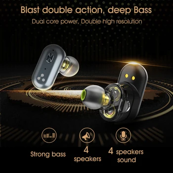 ZLOG S101 Močan bas TWS brezžične slušalke za zmanjšanje hrupa za glasbo QCC3020 Čip za ZLOG S101 brezžični športne Slušalke