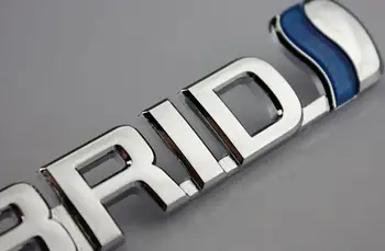 3D Kovinski HIBRIDNI Avto Nalepka Simbol Značko za Univerzalno Avtomobili, Moto Bike Dekorativni Dodatki