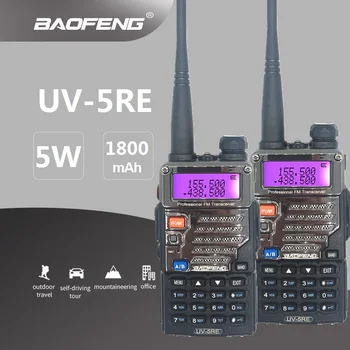 2PCS BAOFENG UV-5RE Walkie Talkie 5W UHF VHF, Pršut, CB, Scanner Radijske Postaje Prenosne dvosmerna Radijska Hf Mobilne Sprejemnik, UV5RE