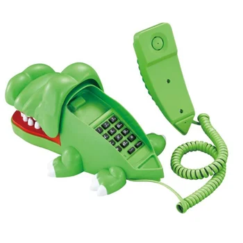 Stacionarnega Telefona Smešno Krokodil Strip Telefon z Melodijo Klicanje, ponovno klicanje Okras za notranje zadeve - Nebo, Modra, Zelena, Roza