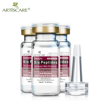 ARTISCARE Šest Peptide Serum Anti Aging Gubam Odstranjevalec Obraz, krema za Nego Kože Anti-Aging Serum za Obraz Tekoče 3Pcs