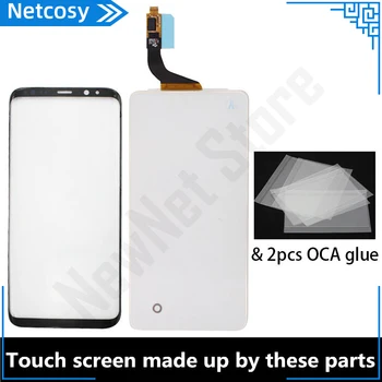 Za Samsung S8 Plus Sprednji Zunanji Zaslon Steklo Objektiva + Touch Screen Meglo Računalnike + 2PCS OCA lepilo Za Samsung S8 Plus S8P