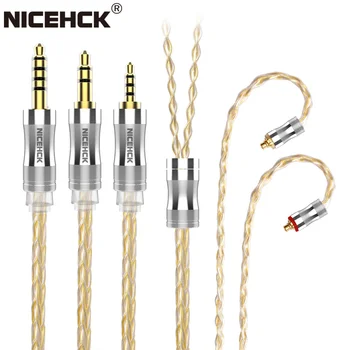 NiceHCK C8s-1 Slušalka Kabel 8 Core Silver Plated Baker 3,5 mm/2,5 mm/4.4 mm MMCX/NX7/QDC/0.78 2Pin Zamenjava Kabel za KP520 MK3