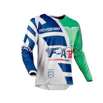 NOVO Črno Troy Fox Rdeče Motokros T shirt Enduro Kolesarski Mountain Bike Downhill Dirke Oblačila BMX DH MTB Off-road Jersey