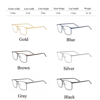 BCLEAR korejski Moda Eye Glasses Okvir Čistega Titana Optična Očala Visoke Kakovosti Poslovnih Očala Veliki Okvirji Spektakel Nova