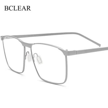 BCLEAR korejski Moda Eye Glasses Okvir Čistega Titana Optična Očala Visoke Kakovosti Poslovnih Očala Veliki Okvirji Spektakel Nova