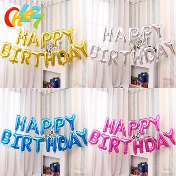 13pcs Happy Birthday balon zraka Črke Alphabe ramadana folijo trebušaste otroci igrače poročno zabavo, rojstni dan helij globos stranka ballon