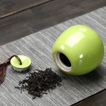 Keramika Čaj tank Zeleno jabolko Potovanja Prenosni Simulacije Zaprti čaj rezervoarjev Mini sadje dekoracijo