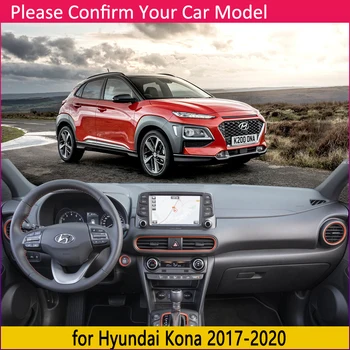 Za Hyundai Kona 2017 2018 2019 2020 Anti-Slip Mat nadzorna plošča Pokrov Pad Dežnik Dashmat Preprogo Avto Zunanjost Preprogo Cape Dodatki
