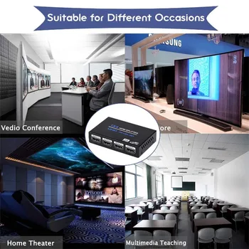 4K HDMI Splitter 1x4 Full HD 1080p Video, HDMI Preklopnik 1 V 4 od preklopnik za Smart TV, PC, PS3, PS4 HDTV DVD