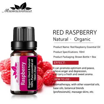 Raspberry Dišave Eteričnih Olj 10 ml Čistega Rastlinskega Sadja, Olja Za Aromatskih Aromaterapija Diffusers Začinjena Berry Olja Ciprese