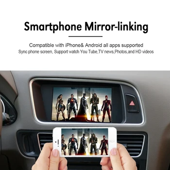 Carlinkit 2.0 Dekoder Za AUDI A4 A5 S4 V5 NE MMI Za Apple CarPlay Android Večpredstavnostna iPhone Android Žično Brezžično Ogledalo Komplet