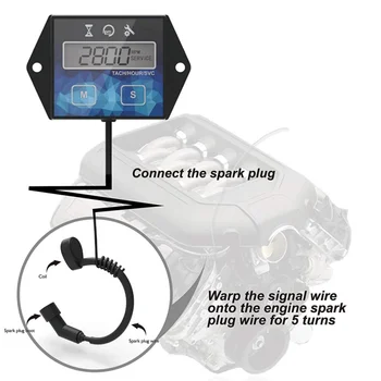 Novo Self Pogon Motorja Digitalni Vzdrževanje Tahometer Uro Meter Za Kosilnica Generator Dirtbike Motorno Kolo