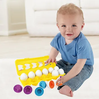 12pces jajca mate par Izobraževanje Učenje igrače Mešane Oblike Pametno Pretvarjati, Puzzle Smart Jajca babyLearning Uganke za Otroke, Igrače,