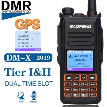 BaoFeng DM-X DMR GPS Snemate Digitalne Walkie Talkie VHF, UHF Dual Dand 136-174 & 400-470MHz Dvojni Čas Režo Ham Dva Načina Radio