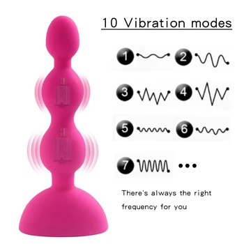 Človek Nuo Seks-Igrače Vibrator Butt-Plug z vibriranjem Prostate Začetnike Massager Silikonski Vibrator Analne Kroglice G-točka za Moške, Ženske Pari