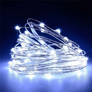 10m Niz LED Luči z 5.5*2.1 mm DC Ženski plug bakrene žice Garland Božič Pravljica Luči za počitnice Božično dekoracijo