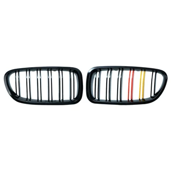 1 Par 3 Barve iz Ogljikovih Vlaken 2 Linije M Serije 5 Gloss Črna Sprednja Maska Žar Za BMW 2010-F10 520i 535i 550i P8