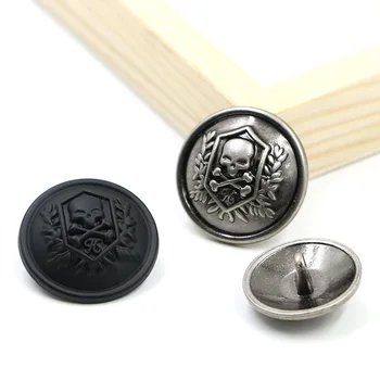 10pcs 15 mm-25 mm kovinske črne gumbe za moške, modni obleko suknji majica krpo deocration DIY obrti šivanje oblačil srebrni gumb