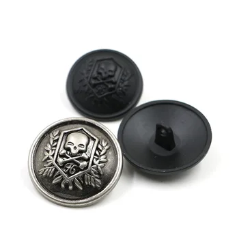 10pcs 15 mm-25 mm kovinske črne gumbe za moške, modni obleko suknji majica krpo deocration DIY obrti šivanje oblačil srebrni gumb