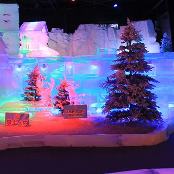 Božič Sneg Drevo Led Kiparstvo Dvorani Dekoracijo Sneg Drevo Božič Zgrinjati Sneg Drevo Led Snow Svetovna Dekoracija Drevo