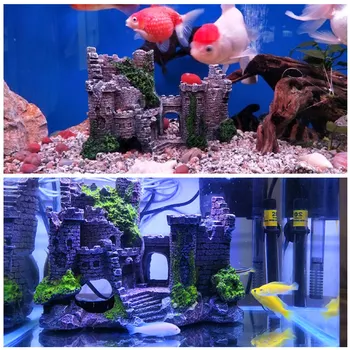 Akvarij Okraski Serije - Klasični Smolo Grad Ornament,Okolju Prijazen Fish Tank Grad Akvarij Dodatki
