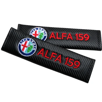 2pcs Ogljikovih vlaken Avto pasom Sedeža Kritje za Alfa Romeo 159 147 156 giulietta 147 159 mito Avto-styling Dodatki