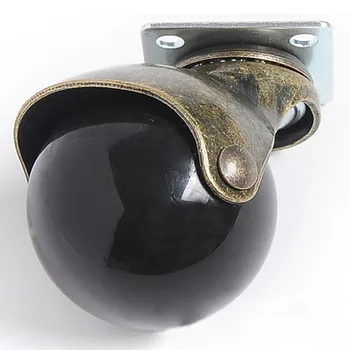 [4 Pack] Vrtljivi zgornja Plošča Hooded Žogo kolesa Kolesa, Antique Bronze (1,5-palčni zaslon Brez Zavore)