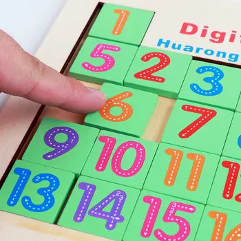Otrok Lesene Digitalni Huarong Cesti Educationa Učenje Drsnik Uganke Odrasli Namizje Tlaka Igre Otroci Jigsaw Lesenih Igrač