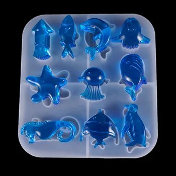 DIY Nakit Morskih Slog Kristalno UV Epoksi Plesni Ustvarjalne Zvezda Pingvin Obliko Zbiranja Silikonsko Plesni