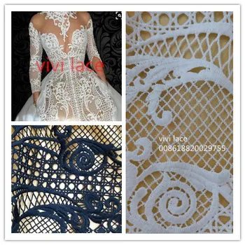 5 metrov ne001# offwhite cvetno razkošje guipure bombaž haute couture čipke tkanine za obleko žaganje/stranka/weddingdress/priložnosti