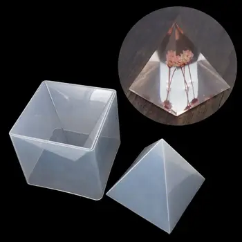 Super Piramida Silikonski Kalup Smolo Obrti Nakit Kristalno Plesni S Plastičnim Okvirjem Nakit Obrti Smolo Plesni