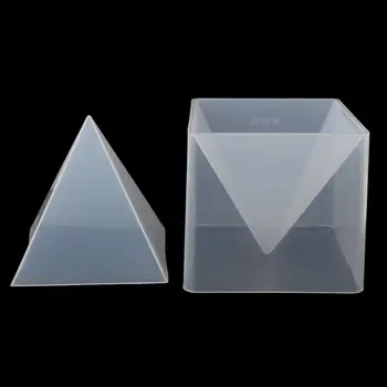 Super Piramida Silikonski Kalup Smolo Obrti Nakit Kristalno Plesni S Plastičnim Okvirjem Nakit Obrti Smolo Plesni