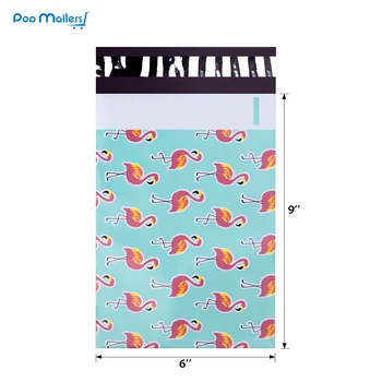 100 kozarcev 15x23cm 6x9-palčni Flamingo vzorec Poli Pošiljatelji Sebi Pečat Plastičnih poštni Ovojnici Vrečke