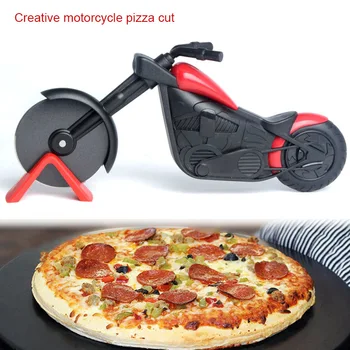 Novo Motorno Kolo Pizza Rezalno Kolo Iz Nerjavečega Jekla, Plastike, Motorno Kolo Valjčni Pizza Chopper Slicer