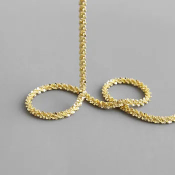 925 sterling srebro sije choker veriga ogrlica ženska, elegantna estetske zlato barvo izjavo ogrlice vratu nakit