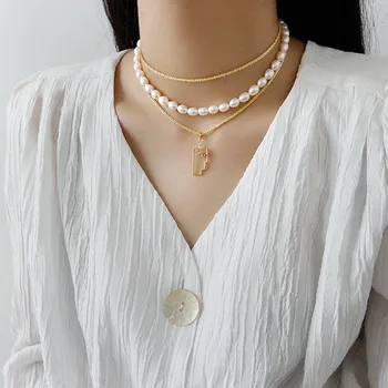 925 sterling srebro sije choker veriga ogrlica ženska, elegantna estetske zlato barvo izjavo ogrlice vratu nakit