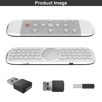 W2 Zraka Miško Glas Daljinski upravljalnik 2,4 GHz Brezžična Tipkovnica, IR Učenje Mikrofon Vrtavka za Android TV Box H96 MAX Max X96
