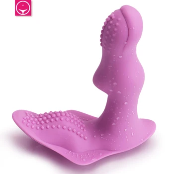 Metulj Nosljivi Dildo, Vibrator za Ženske Masturbator Hlačke G Spot Klitoris Stimulator Daljinski upravljalnik Hlačke za Odrasle Sex igrače